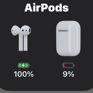 Apple Wireless Earbuds with White Charging Case  .